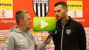 Sandecja Nowy Sącz - Zagłębie Sosnowiec 4-1 (1-1), rozmowa z Tomaszem Boczkiem