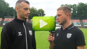 Zagłębie Sosnowiec - Sandecja Nowy Sącz 2:2 (1:2), rozmowa z Mateuszem Bartkowem