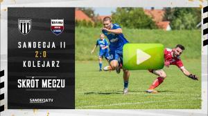 Sandecja II Nowy Sącz - Kolejarz Stróże 2:0 (1:0), skrót meczu