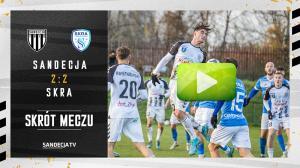 Sandecja Nowy Sącz - Skra Częstochowa 2:2 (2:2), skrót meczu