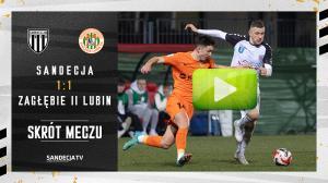 Sandecja Nowy Sącz - Zagłębie II Lubin 1:1 (0:0), skrót meczu
