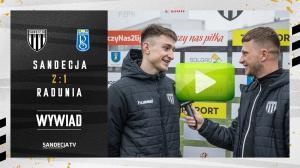 Sandecja Nowy Sącz - Radunia Stężyca 2:1 (0:0), wywiad z Radosławem Gołębiowskim