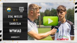 Stal Mielec - Sandecja Nowy Sącz 0:1 (0:1), rozmowa z Patrykiem Peciakiem