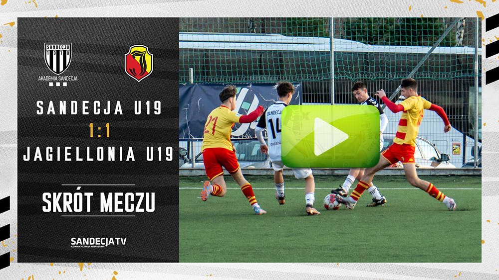 CLJ U19: Sandecja Nowy Sącz - Jagiellonia Białystok 1:1 (1:0), skrót meczu